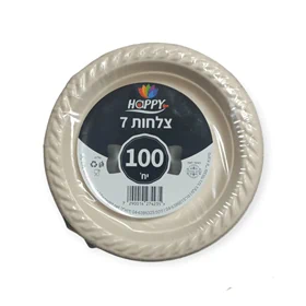 צלחת 7' קשיחה 100 יח' (מק''ט 16)